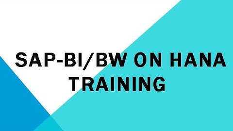 SAP-BI-BW op HANA Real Time Live Demo Klas Sessie