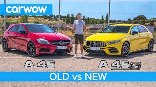 New AMG A45 S vs old AMG A45 review + 0-60, rolling race and drift test!