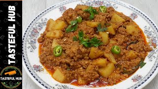 Chicken Aloo Keema Stew Recipe | Delhi Style Bhuna Keema Recipe | Quick Keema Recipe | Tasteful Hub