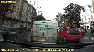 Driving like a boss of little Peugeot in Swansea Wales, UK