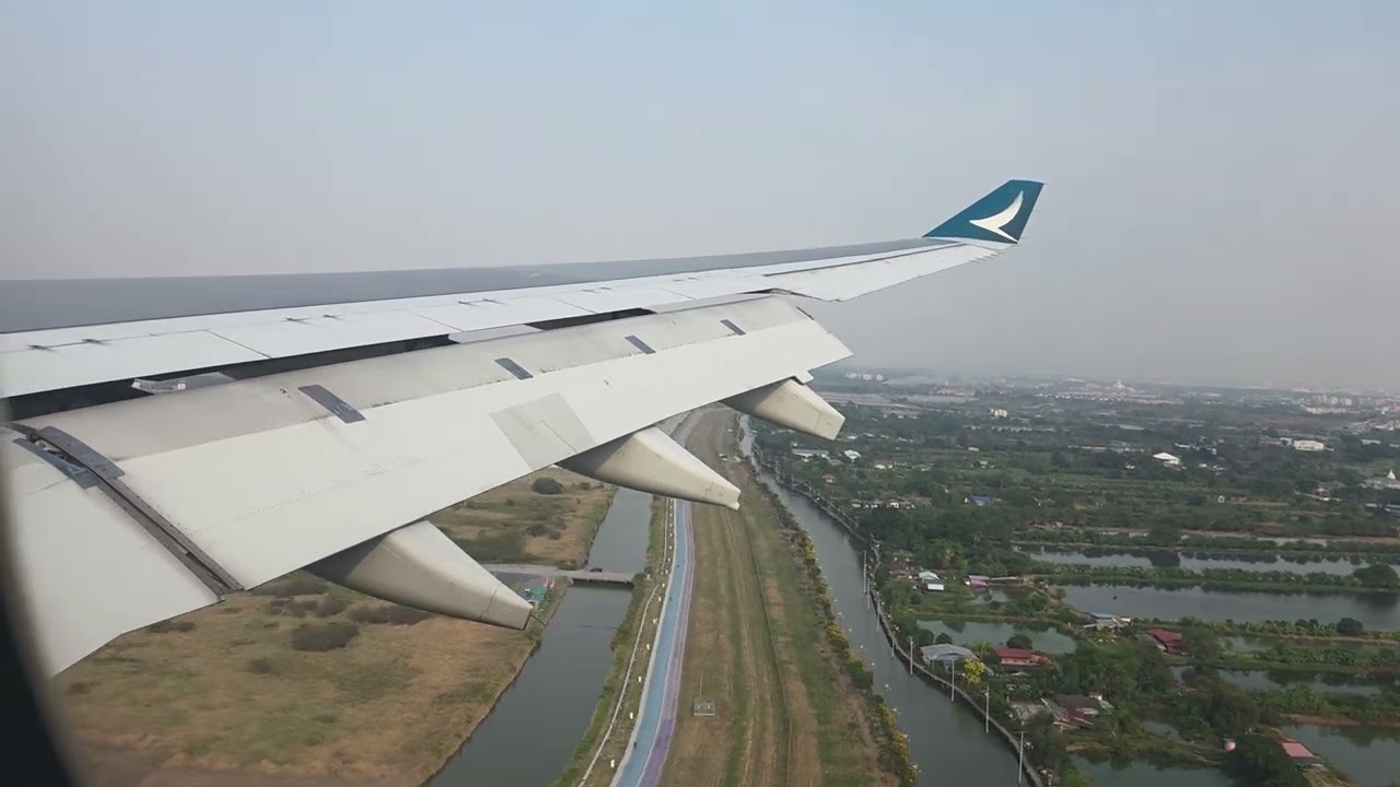 國泰航空 CX751 A330-343 泰國曼谷素萬那普機場落地至機坪