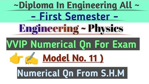 Diploma In Engineering | Engineering Physics Imp Numerical Qn | #ctevt #diploma #1k