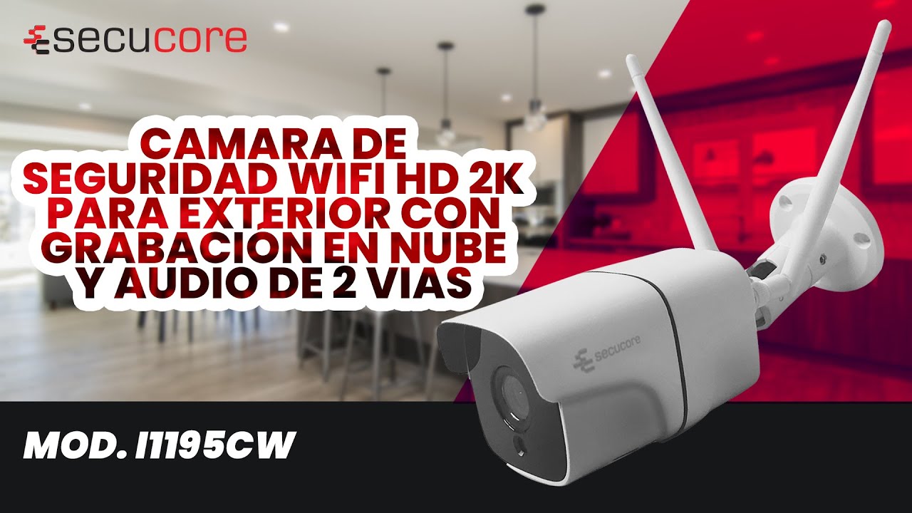 CÁMARA DE SEGURIDAD WIFI HD 2K PARA EXTERIOR CON GRABACIÓN EN NUBE Y AUDIO  DE 2 VIAS MOD. I1195CW 