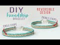 REVERSIBLE PATTERN: How to Make a Flat Kumihimo Friendship Bracelet For Beginners