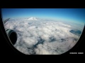 Flying over mt rainier