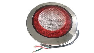Emark approved 122mm LED Stop Tail Direction indicator lamp with Chromed Ring A122B-S/T/DI