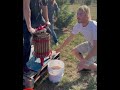 Making Apple Cider down on the farm