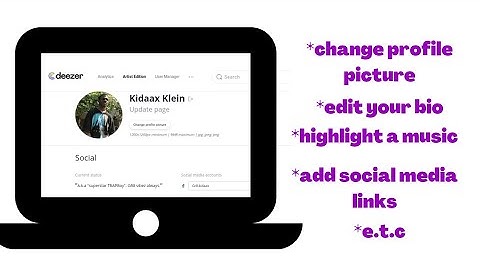 How to edit & customize Deezer artist profile.