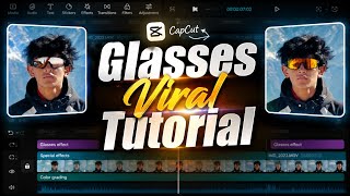 Viral Glasses Edit in CapCut 🔥 Easy Tutorial | Instagram Trending Reels Edit #capcutediting  screenshot 3