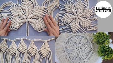 DIY | New Flower Design Of Macrame Round Table Mat | Macrame Table Cloth | Easy Macrame For Beginner
