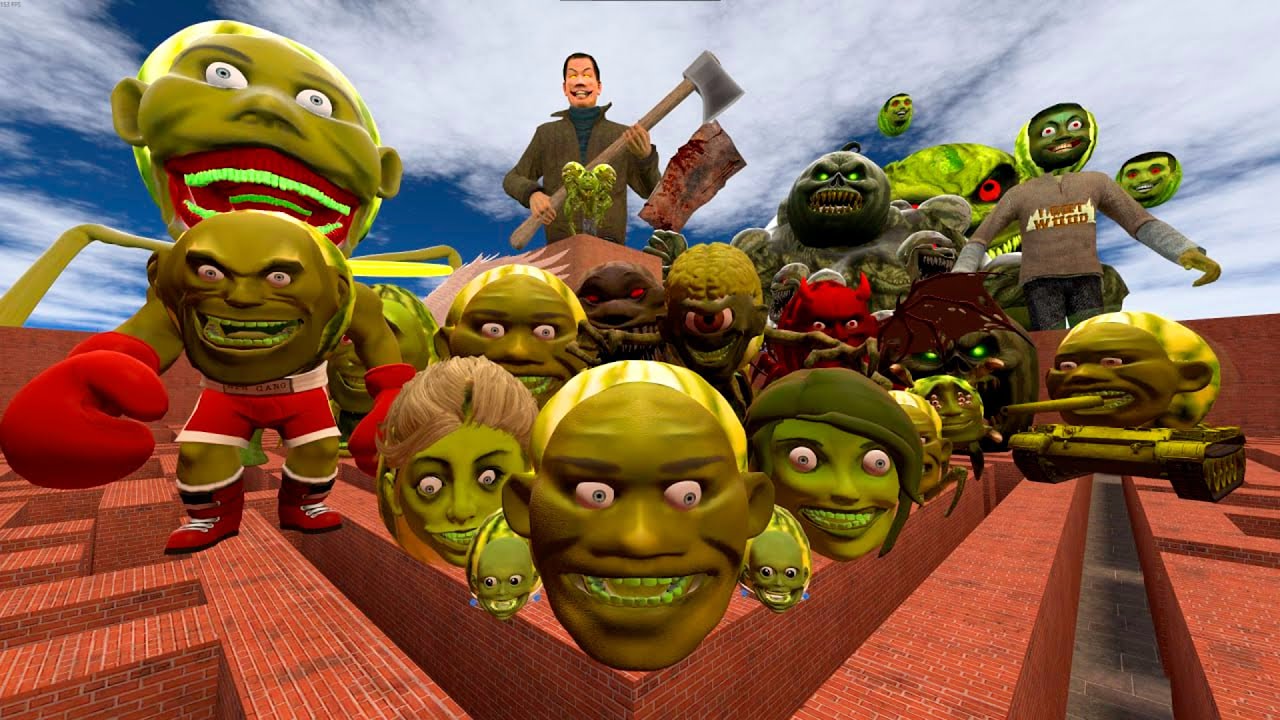 Вся семья Лин Ган Мелон и Луна Лин Ган Мелон преследуют меня в моде Гарри!