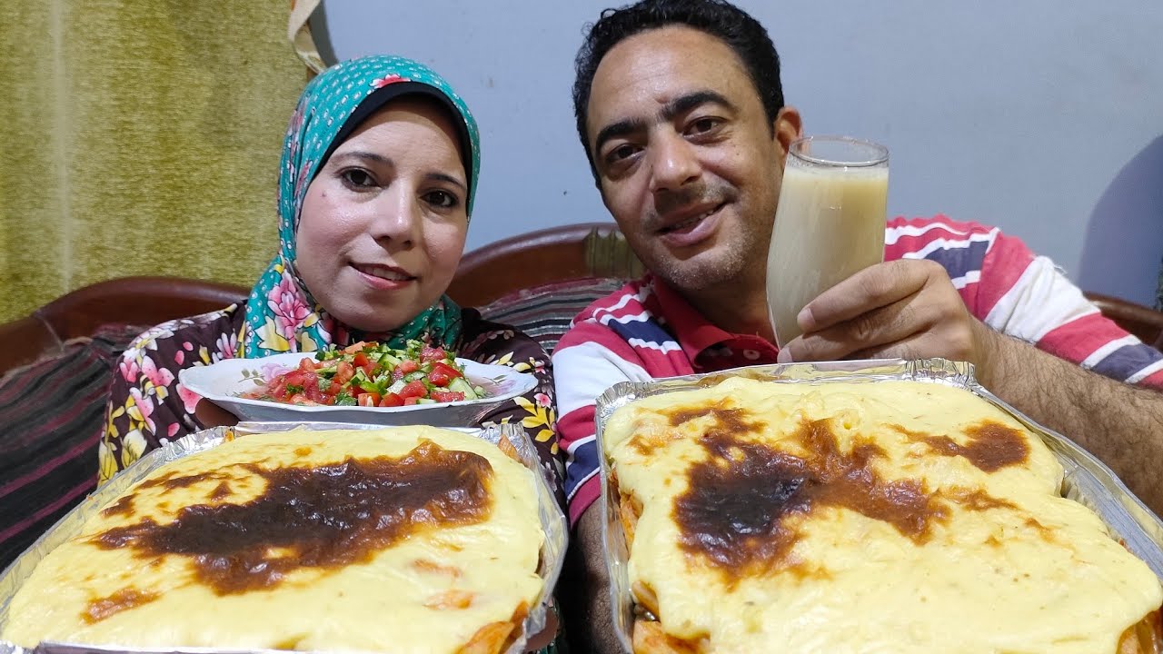 حسب رغبه المشاهدين عملنا تحدي على صنيتين مكرونه بشاميل مع العقاب واخذت حقي 💪😱💪😱