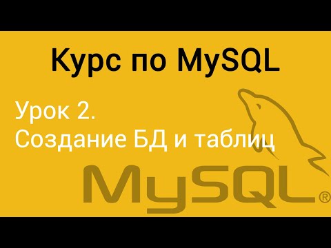 Урок 2. MySQL. Создание БД и таблиц