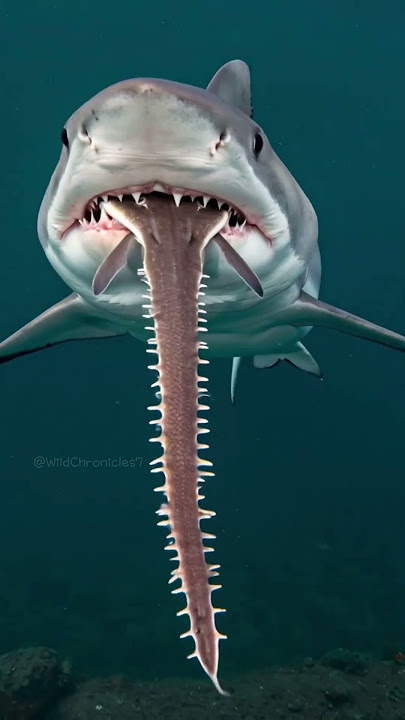 Shark Fails to Swallow a Sawfish in a Shocking Battle