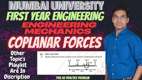 Coplanar Forces|Parallel Force System|Engineering Mechanics|F.E|#engineeringmathssolutions