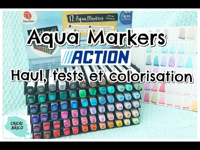 HAUL ACTION: Aqua Markers Partie 1 Tests, nuancier et colorisation