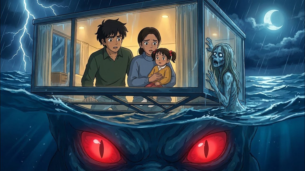 🌊 The Glass House in the Zombie Ocean 🧟 | Ghibli-Style Animated Horror ...