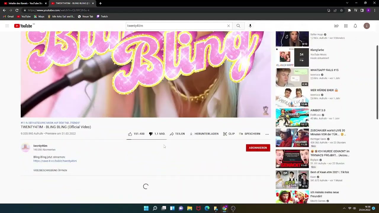 Wie Viel Dislikes Hat Bling Bling TWENTY4TIM DISLIKES BLING BLING real alle dislikes zu sehen - YouTube