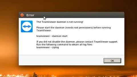 Teamviewer error (on Ubuntu) - The TeamViewer daemon is not running!
