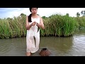 Wow.! Amazing beautiful girl Fishing in Cambodia - How to Fishing - By New York ( part 196)