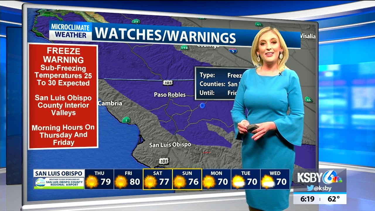 Frost advisory, freeze warning issued for parts of the Central Coast ...