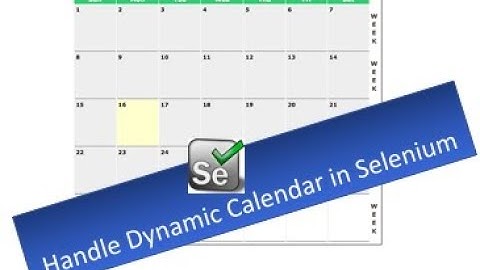 Handle Calendar in Selenium WebDriver - Session - 16