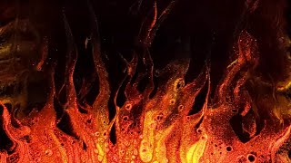 Epoxy Resin Art Fire Pour Painting