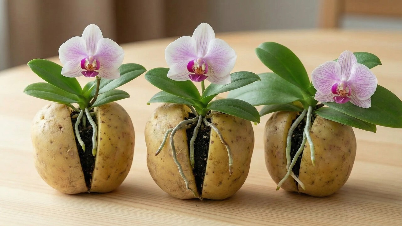 Всего одна картофелина! Секрет обильного цветения орхидей, благодаря которому они никогда не завя...