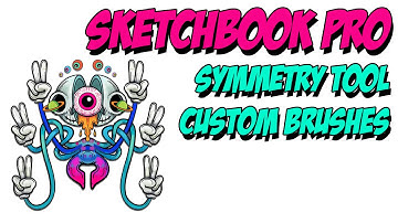 SketchBook Pro - How to Draw- Symmetry Tool, Layers, Custom Brushes