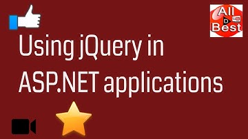 Using jQuery in ASP.NET applications || jQuery Validation With ASP.Net Web Form