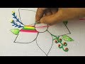 hand embroidery: fantasy flower embroidery designs with zigzag checkered stitch * Bordado fantasía