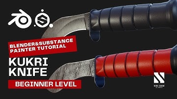 Game Asset Kukri Knife | Blender/SubstancePainter
