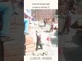 Mortar bucket toss on site, precise catch makes work bright 🪣