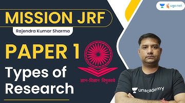 Types of Research | Paper -1 | Mission JRF | Rajendra Kumar Sharma | Wifistudy UGC NET Hindi