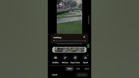 Stabilize the video with Google Photo
