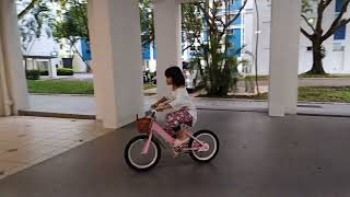Finally Ayra learnt to ride bicycle w/o training wheels