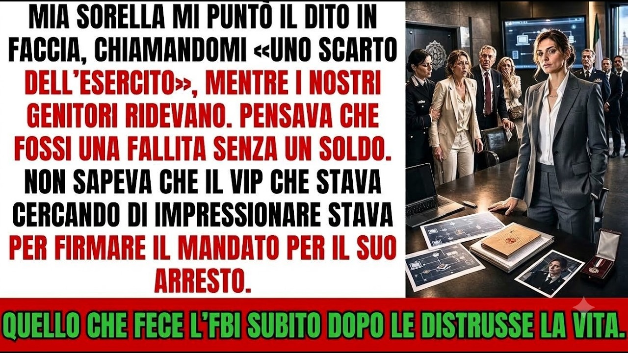 Durante il pranzo di Natale, mia sorella Chiara ha puntato il dito contro di me davanti a tutti e ha detto: "Non fate caso a Grazia, è soltanto uno scarto dell'esercito, una squilibrata che...