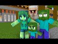 Monster School : STRONG BABY ZOMBIE FAMILY - Minecraft Animation