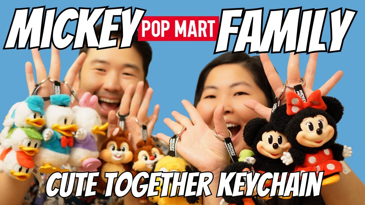 POP MART MICKEY FAMILY Keychains – Complete Set UNBOXING