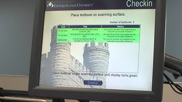Check in process for textbooks at EIU