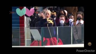 Lady Gaga Singing National Anthem in President Oath Ceremony