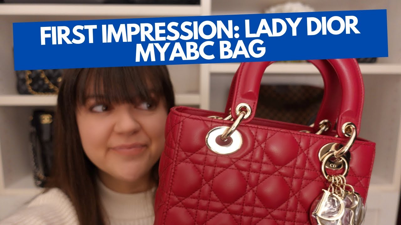 FIRST IMPRESSION: LADY DIOR MYABC BAG (small cherry red) - YouTube