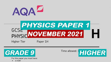 Physics Paper 1 (WALKTHROUGH) - November 2021 (GCSE)