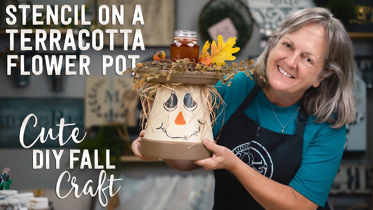Fall Craft Idea: Adorable Scarecrow Painted Terracotta Pot Tutorial