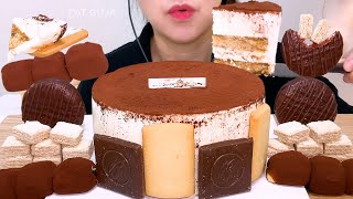 오랜만에 티라미수 케이크☕🎂 티라미수찰떡 초코파이 먹방 리얼사운드 Tiramisu Cake Dessert Mukbang