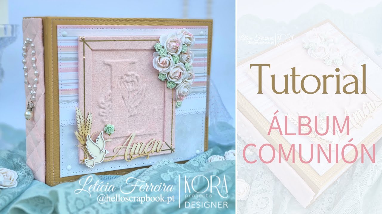 TUTORIAL + KIT: Álbum de Comunión de niña 