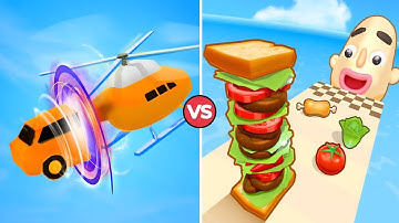 Shape-Shifting vs Sandwich Runner /All Level Up Android iOS"Gameplay 