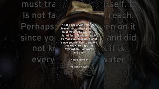 Discovering Your Unique Path: Walt Whitman's Encouragement to Embark on the Journey Within – Poetry