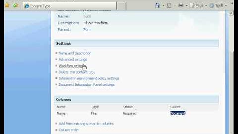 Creating Infopath Content Type