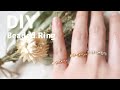 DIY❇︎ シンプル華奢なビーズリング♡作り方❇︎ Easy! Beaded Delicate Ring Tutorial|simple|ピンキーリング|テグス編み|ビーズアクセサリー|簡単|大人